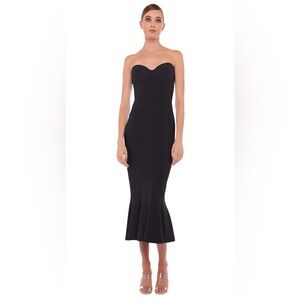 NWT Norma Kamali Corset Dress to Midcalf | Size M | Black